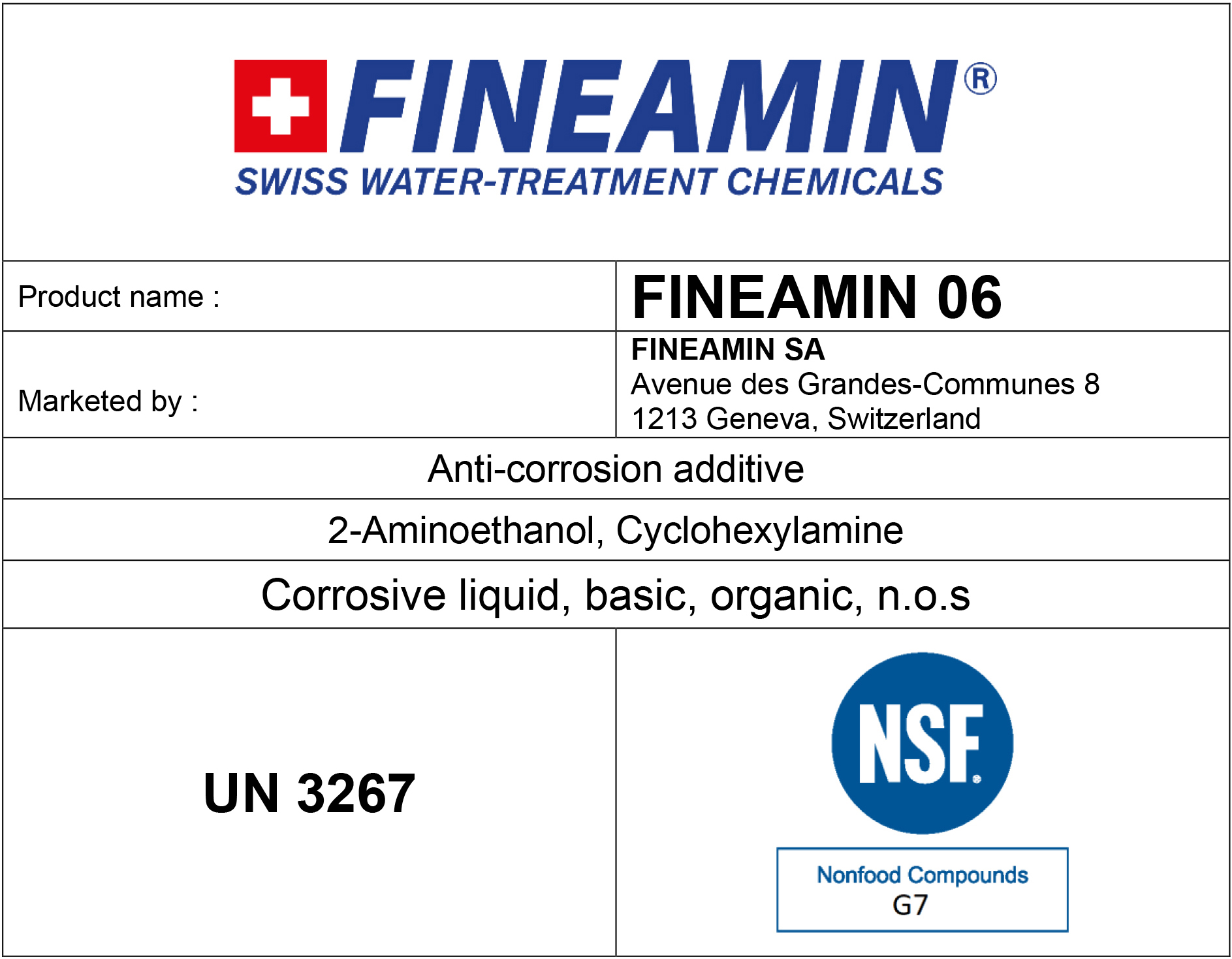 Film forming amines treatment
