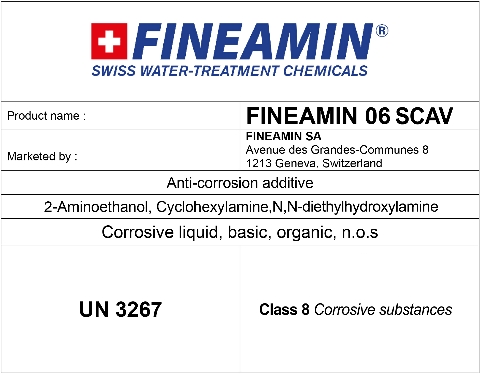 polyamines oxygen scavenger fineamin